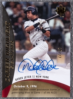2009 UD Ultimate Collection "Career Highlight Signatures" #CH-DJ3 Derek Jeter Signed Card (#15/22)